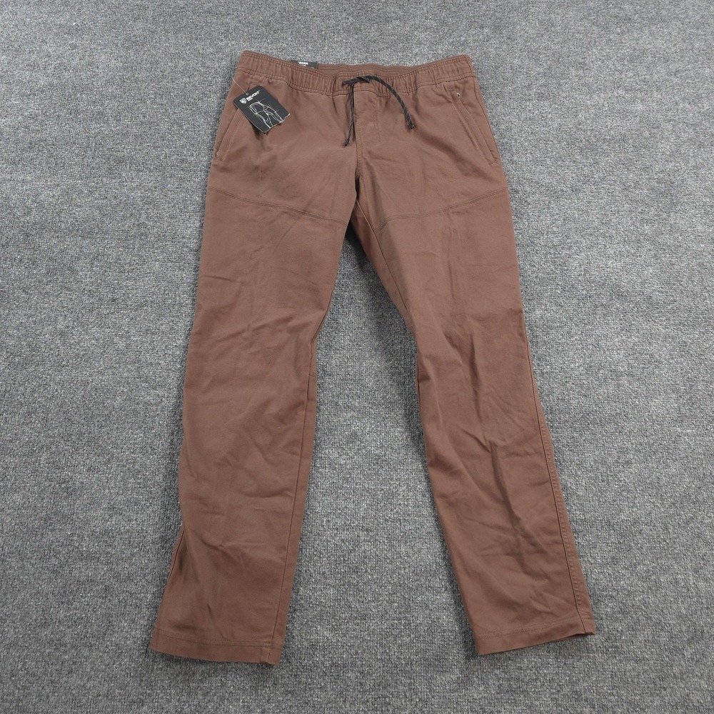 Kuhl Pants Mens L Reg Brown Revolt Tapered Performance Hiking Stretch Travel NEW